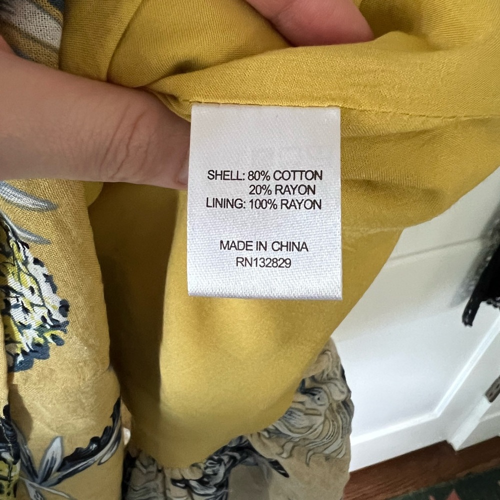 Majorelle Nikita Dress Yellow & Blue Tropical Print - Picture 8 of 9